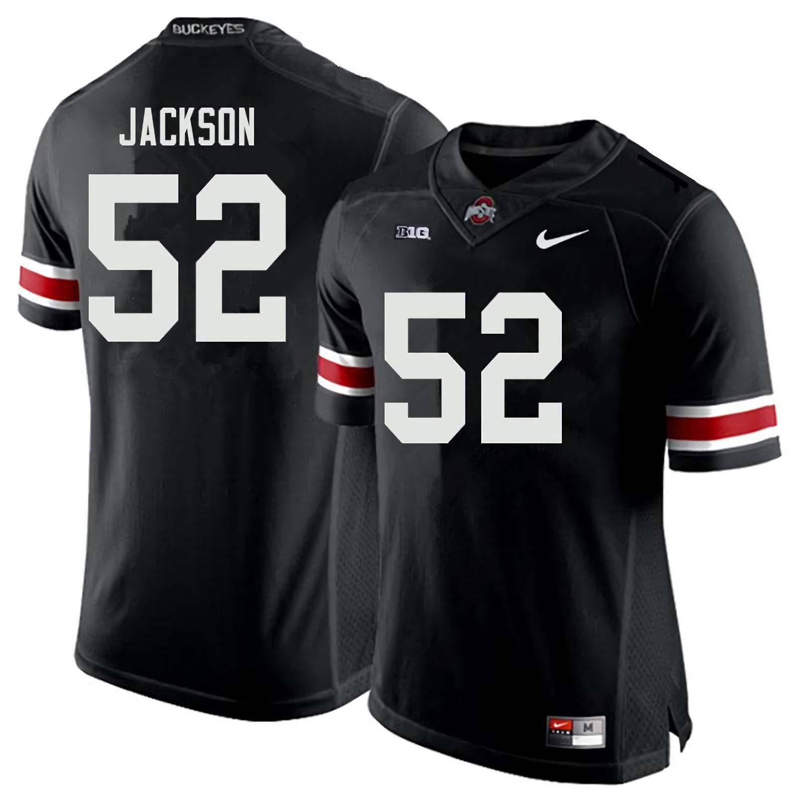 Antwuan Jackson Ohio State Buckeyes Men's NCAA #52 Nike Black College Stitched Football Jersey IUG8656WJ